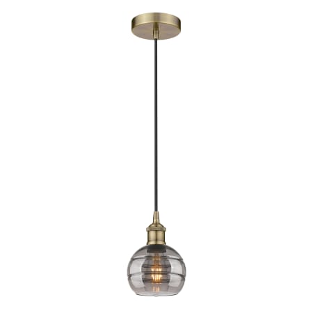 A large image of the Innovations Lighting 616-1P 8 6 Rochester Pendant Alternate Image