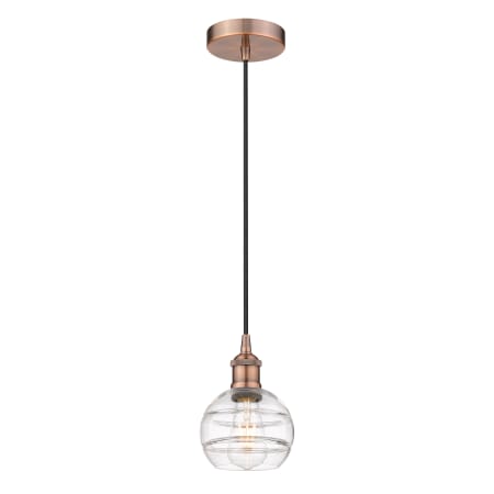 A large image of the Innovations Lighting 616-1P 8 6 Rochester Pendant Alternate Image