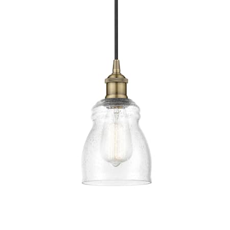 A large image of the Innovations Lighting 616-1P-10-5 Ellery Pendant Antique Brass / Seedy
