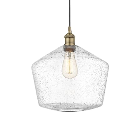 A large image of the Innovations Lighting 616-1P-14-12 Cindyrella Pendant Antique Brass / Seedy