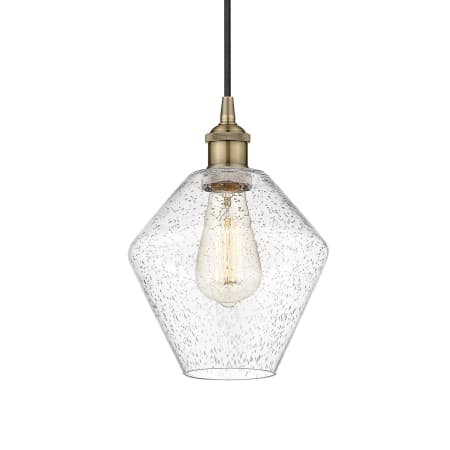 A large image of the Innovations Lighting 616-1P-11-8 Cindyrella Pendant Antique Brass / Seedy