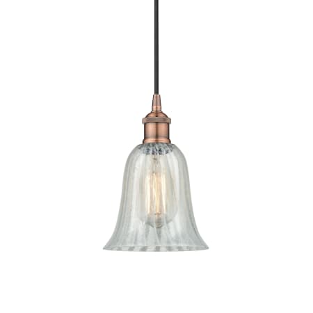 A large image of the Innovations Lighting 616-1P-12-6 Hanover Pendant Antique Copper / Mouchette
