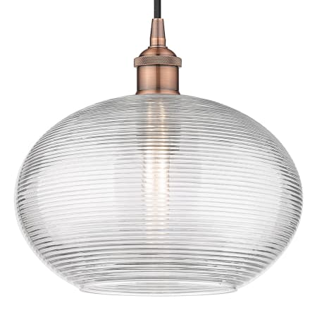 A large image of the Innovations Lighting 616-1P 11 12 Ithaca Pendant Antique Copper