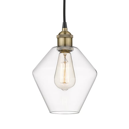 A large image of the Innovations Lighting 616-1P-11-8 Cindyrella Pendant Black Antique Brass / Clear