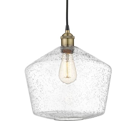 A large image of the Innovations Lighting 616-1P-14-12 Cindyrella Pendant Black Antique Brass / Seedy