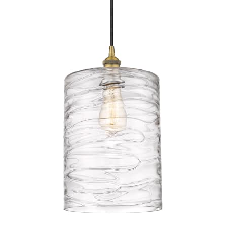 A large image of the Innovations Lighting 616-1P-14-9-L Cobbleskill Pendant Brushed Brass / Deco Swirl