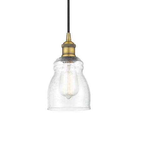 A large image of the Innovations Lighting 616-1P-10-5 Ellery Pendant Brushed Brass / Seedy