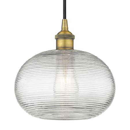 A large image of the Innovations Lighting 616-1P 10 10 Ithaca Pendant Brushed Brass