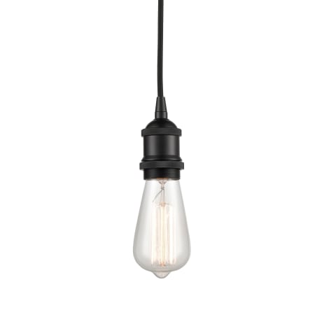 A large image of the Innovations Lighting 616-1P-4-2 Edison Pendant Matte Black