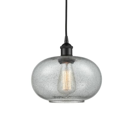 A large image of the Innovations Lighting 616-1P-11-10 Gorham Pendant Matte Black / Charcoal