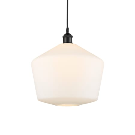 A large image of the Innovations Lighting 616-1P-14-12 Cindyrella Pendant Matte Black / Cased Matte White