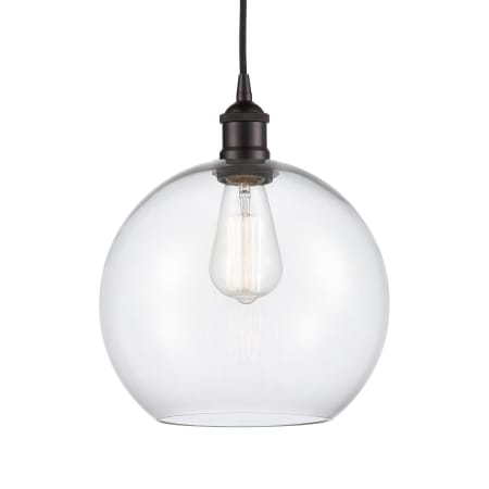A large image of the Innovations Lighting 616-1P-13-10 Athens Pendant Oil Rubbed Bronze / Clear