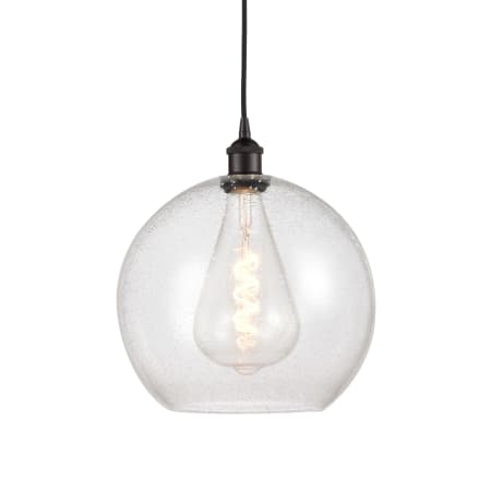 A large image of the Innovations Lighting 616-1P-14-12 Athens Pendant Oil Rubbed Bronze / Seedy