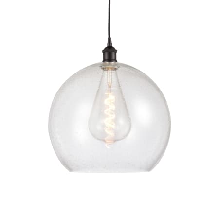 A large image of the Innovations Lighting 616-1P-17-14 Athens Pendant Oil Rubbed Bronze / Seedy