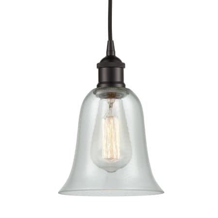 A large image of the Innovations Lighting 616-1P-12-6 Hanover Pendant Oil Rubbed Bronze / Fishnet