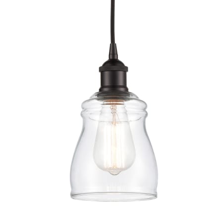 A large image of the Innovations Lighting 616-1P-10-5 Ellery Pendant Oil Rubbed Bronze / Clear