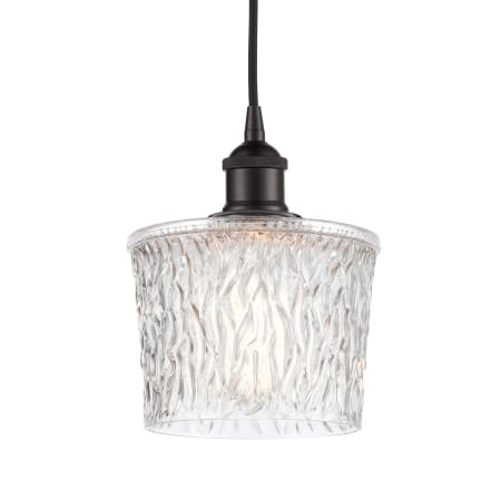 A large image of the Innovations Lighting 616-1P-9-7 Niagra Pendant Oil Rubbed Bronze / Clear