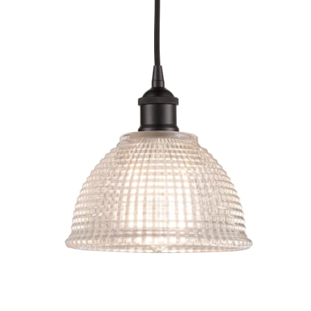 A large image of the Innovations Lighting 616-1P-9-8 Arietta Pendant Oil Rubbed Bronze / Clear