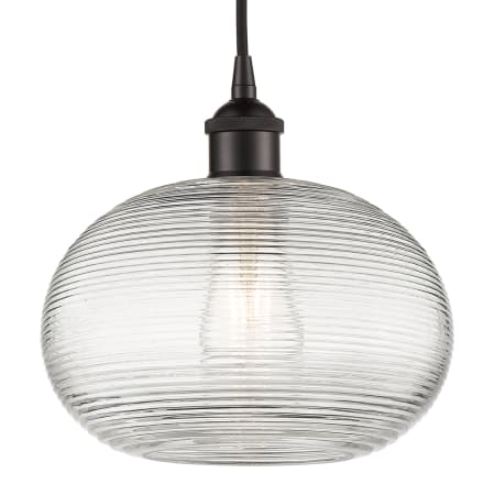 A large image of the Innovations Lighting 616-1P 10 10 Ithaca Pendant Oil Rubbed Bronze