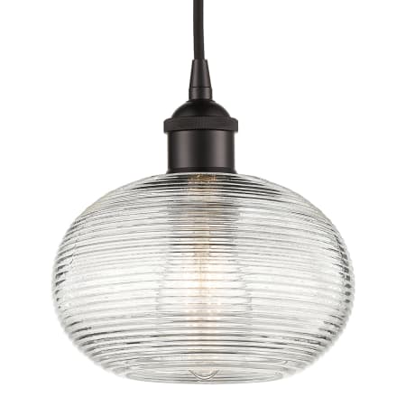 A large image of the Innovations Lighting 616-1P 8 8 Ithaca Pendant Oil Rubbed Bronze