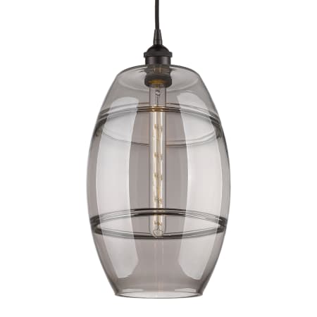 A large image of the Innovations Lighting 616-1P 19 10 Vaz Pendant Oil Rubbed Bronze / Light Smoke