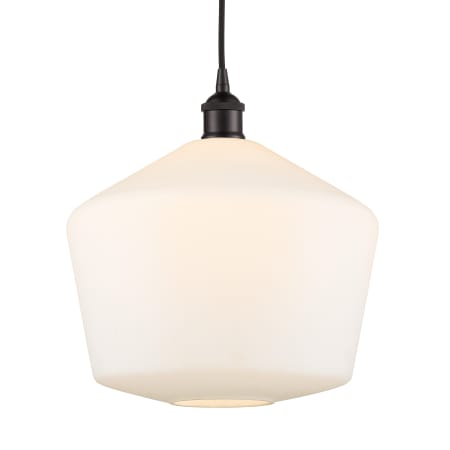 A large image of the Innovations Lighting 616-1P-14-12 Cindyrella Pendant Oil Rubbed Bronze / Cased Matte White