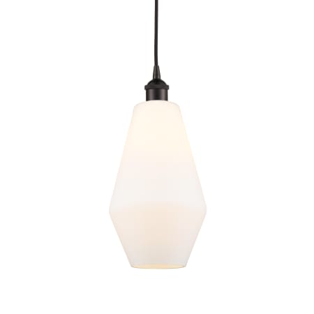 A large image of the Innovations Lighting 616-1P-15-7 Cindyrella Pendant Oil Rubbed Bronze / Cased Matte White