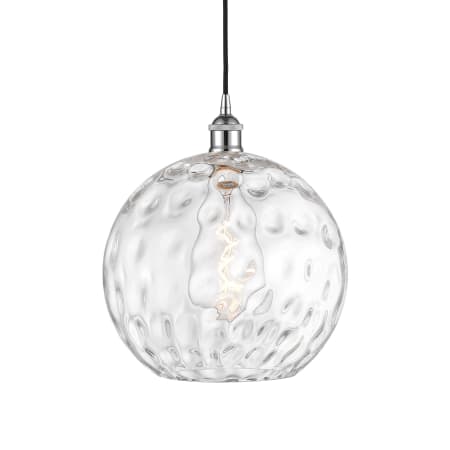 A large image of the Innovations Lighting 616-1P-15-12 Athens Pendant Polished Chrome / Clear Water Glass