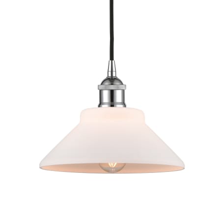 A large image of the Innovations Lighting 616-1P-8-8 Orwell Pendant Polished Chrome / Matte White