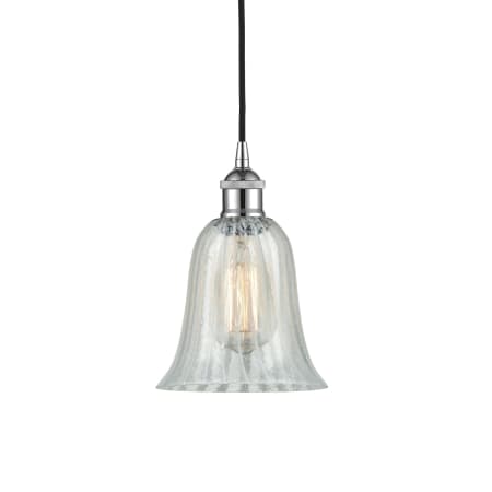 A large image of the Innovations Lighting 616-1P-12-6 Hanover Pendant Polished Chrome / Mouchette