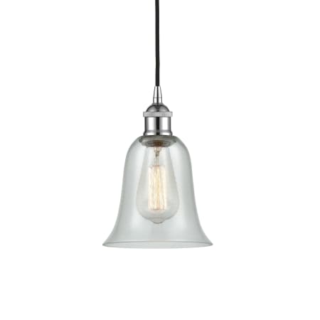 A large image of the Innovations Lighting 616-1P-12-6 Hanover Pendant Polished Chrome / Fishnet