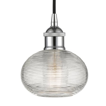 A large image of the Innovations Lighting 616-1P 7 6 Ithaca Pendant Polished Chrome