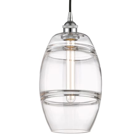 A large image of the Innovations Lighting 616-1P 10 8 Vaz Pendant Polished Chrome / Clear