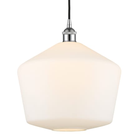 A large image of the Innovations Lighting 616-1P-14-12 Cindyrella Pendant Polished Chrome / Cased Matte White