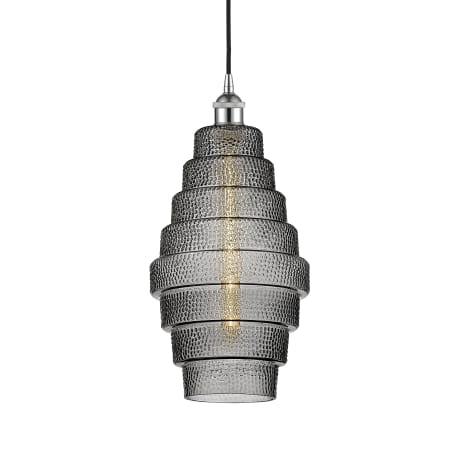 A large image of the Innovations Lighting 616-1P-18-8 Cascade Pendant Polished Chrome / Smoked