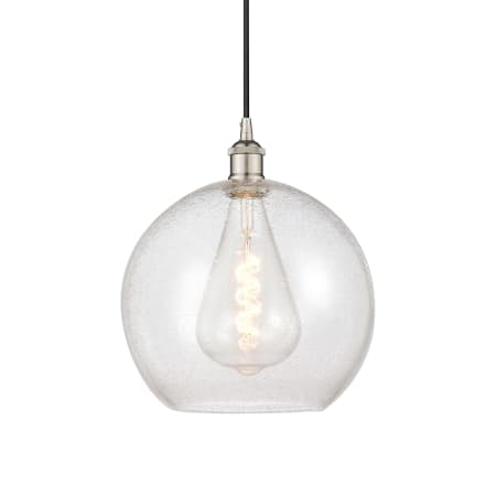 A large image of the Innovations Lighting 616-1P-14-12 Athens Pendant Polished Nickel / Seedy