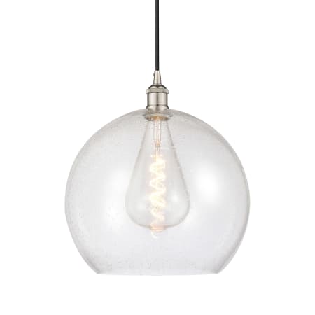 A large image of the Innovations Lighting 616-1P-17-14 Athens Pendant Polished Nickel / Seedy