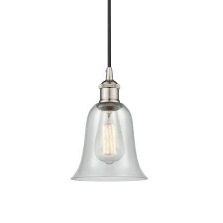 A large image of the Innovations Lighting 616-1P-12-6 Hanover Pendant Polished Nickel / Fishnet