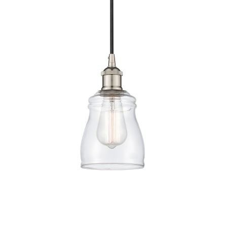 A large image of the Innovations Lighting 616-1P-10-5 Ellery Pendant Polished Nickel / Clear