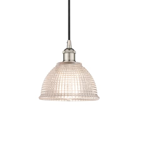 A large image of the Innovations Lighting 616-1P-9-8 Arietta Pendant Polished Nickel / Clear