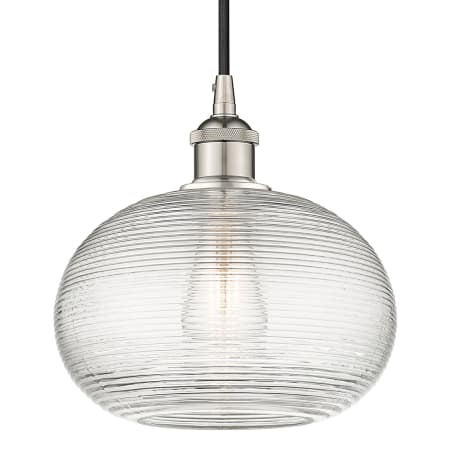 A large image of the Innovations Lighting 616-1P 10 10 Ithaca Pendant Polished Nickel