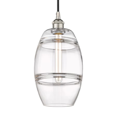 A large image of the Innovations Lighting 616-1P 10 8 Vaz Pendant Polished Nickel / Clear