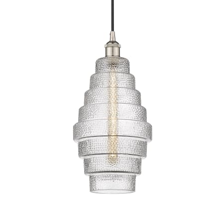 A large image of the Innovations Lighting 616-1P-18-8 Cascade Pendant Polished Nickel / Clear