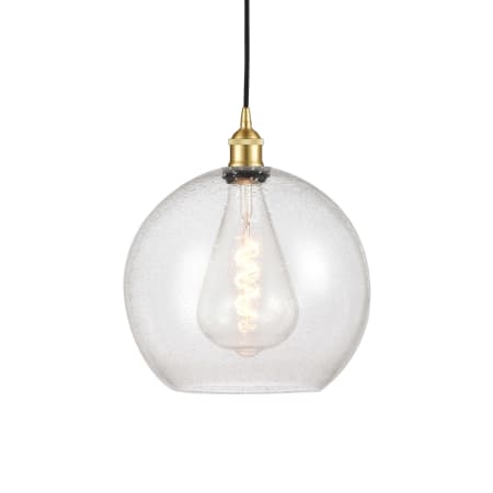 A large image of the Innovations Lighting 616-1P-14-12 Athens Pendant Satin Gold / Seedy