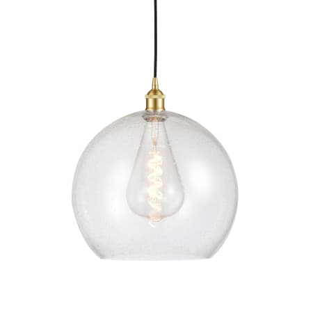 A large image of the Innovations Lighting 616-1P-17-14 Athens Pendant Satin Gold / Seedy