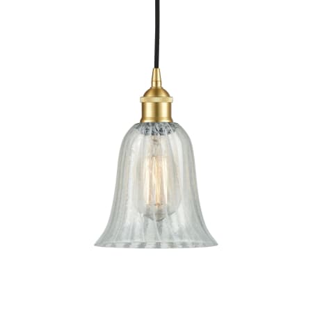 A large image of the Innovations Lighting 616-1P-12-6 Hanover Pendant Satin Gold / Mouchette