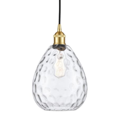 A large image of the Innovations Lighting 616-1P-13-8 Waverly Pendant Satin Gold / Clear