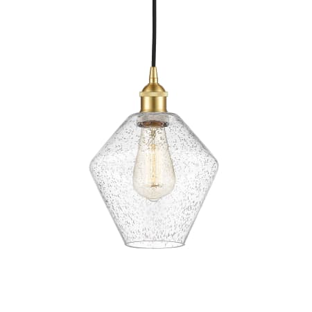 A large image of the Innovations Lighting 616-1P-11-8 Cindyrella Pendant Satin Gold / Seedy