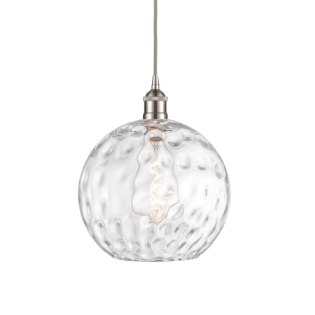 A large image of the Innovations Lighting 616-1P-15-12 Athens Pendant Brushed Satin Nickel / Clear Water Glass