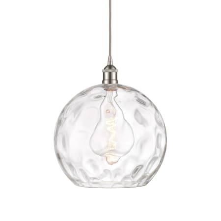 A large image of the Innovations Lighting 616-1P-16-13 Athens Pendant Brushed Satin Nickel / Clear Water Glass